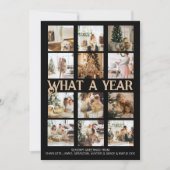 Wat een jaar kerstfoto op maat feestdagenkaart (Voorkant)