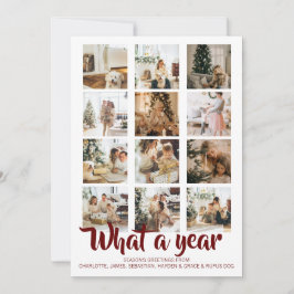 Wat een jaar kerstfoto op maat feestdagenkaart