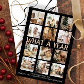 Wat een jaar kerstfoto op maat feestdagenkaart