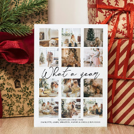 Wat een jaar kerstfoto op maat feestdagenkaart