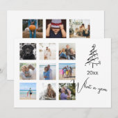 Wat een jaar kerstfoto op maat feestdagenkaart (Voorkant / Achterkant)