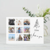 Wat een jaar kerstfoto op maat feestdagenkaart (Staand voorkant)