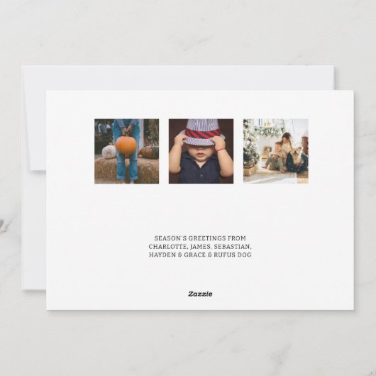 Wat een jaar kerstfoto op maat feestdagenkaart (Achterkant)