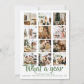 Wat een jaar kerstfoto op maat feestdagenkaart (Voorkant)
