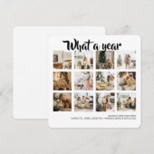 Wat een jaar kerstfoto op maat feestdagenkaart (Voorkant / Achterkant)