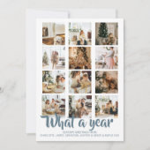 Wat een jaar kerstfoto op maat feestdagenkaart (Voorkant)