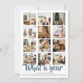 Wat een jaar kerstfoto op maat feestdagenkaart