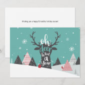 Wat een jaar kerstmis. feestdagenkaart (Voorkant / Achterkant)