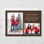 Wat een jaar | Kerstmis Rustieke Fotorooster Feestdagenkaart (Achterkant)