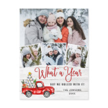 Wat een jaar kerstrood Boerderij Truck 4 Foto