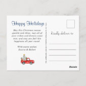 Wat een jaar kerstrood Boerderij Truck 6 Foto Briefkaart (Achterkant)