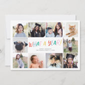 WAT EEN JAAR! Leuke feestelijke moderne 10 foto Ni Feestdagenkaart (Voorkant)