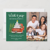 Wat een jaar, maar we rolden er mee door Foto Feestdagenkaart (Voorkant)