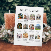 Wat een jaar Modern 12 foto kerst Kaart