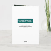 Wat een jaar Modern 2 Foto Teal Feestdagen Kaart (Achterkant)