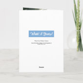 Wat een jaar modern 2 fotolichtblauw feestdagen kaart (Achterkant)