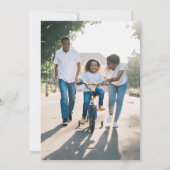 Wat een jaar modern 2 fotolichtblauw feestdagenkaart (Achterkant)