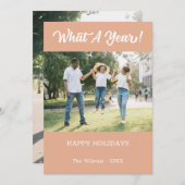 Wat een jaar modern foto-interview 2 feestdagenkaart (Voorkant / Achterkant)