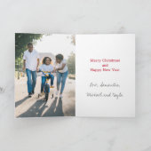 Wat een jaar modern Foto Rood Feestdagen Kaart (Binnen)