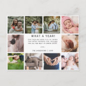 Wat een jaar moderne 10 fotocollage feestdagenkaart (Voorkant)