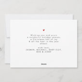 Wat een jaar! Moderne eenvoudige 6 foto-collage Feestdagenkaart (Achterkant)