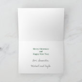 Wat een jaar moderne foto groen feestdagen kaart (Binnen)