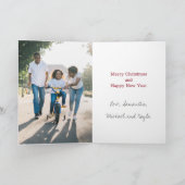 Wat een jaar moderne foto van Burgundy Feestdagen Kaart (Binnen)