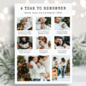 Wat een jaar moderne fotocollage feestdagenkaart