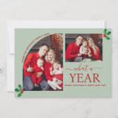 Wat een jaar Multi Photo Collage Christmas Greener Kaart (Voorkant)