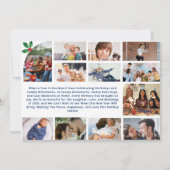 Wat een jaar Multi Photo Collage Christmas Holly Kaart (Achterkant)