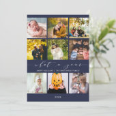 Wat een jaar | Navy Review Prettige feestdagen Feestdagenkaart (Staand voorkant)