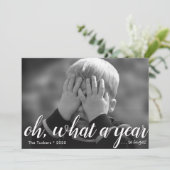 Wat een jaar (om te vergeten!) Happy New Year Card Feestdagenkaart (Staand voorkant)