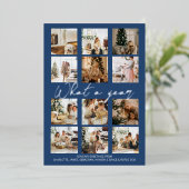 Wat een jaar op maat gesneden Kerstmis Folie Feestdagenkaart (Staand Voorkant)