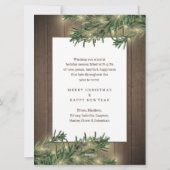 Wat een jaar! Overmaats fotocollage hout en licht Feestdagenkaart (Achterkant)