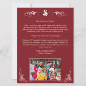 Wat een jaar overzette fotocollage bijschriften feestdagenkaart (Achterkant)