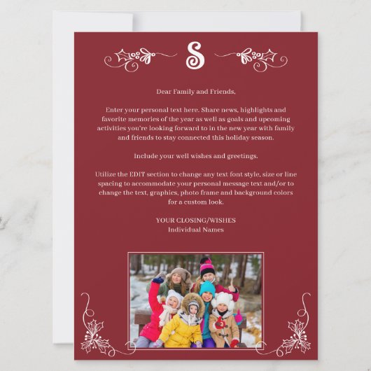 Wat een jaar overzette fotocollage bijschriften feestdagenkaart (Achterkant)