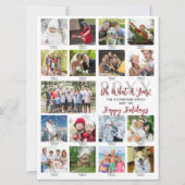 Wat een jaar overzette fotocollage bijschriften feestdagenkaart (Voorkant)