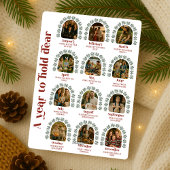 Wat een jaar overzicht maandelijkse fotocollage Ke Feestdagenkaart