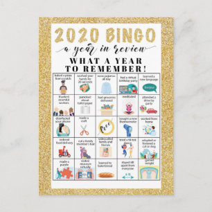 Wat een jaar quarantaine activiteiten Vakantie Bri Briefkaart