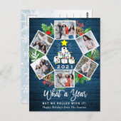 Wat een jaar Quarantine Kerstboom 6 Foto Briefkaart (Voorkant / Achterkant)