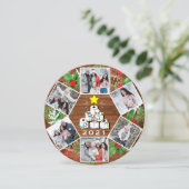 Wat een jaar Quarantine Kerstboom 6 PHOTO Feestdagenkaart (Staand voorkant)