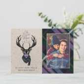 Wat een jaar! Reindeer Pset Scarf en Masker Feestdagenkaart (Staand voorkant)