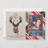 Wat een jaar! Reindeer Pset Scarf en Masker Feestdagenkaart (Voorkant)