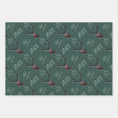 Wat een jaar! Reindeer Pset Scarf en Masker Inpakpapier Vel (Voorkant 3)