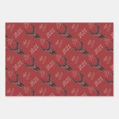Wat een jaar! Reindeer Pset Scarf en Masker Inpakpapier Vel (Voorkant)