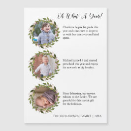 Wat een jaar Review Foto Collage Holiday Card