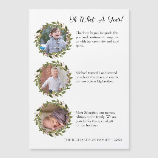 Wat een jaar Review Foto Collage Holiday Card (Voorkant)