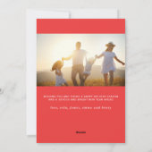 Wat een jaar Rode Kerstavond Foto Holiday Feestdagenkaart (Achterkant)