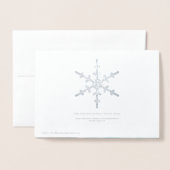 Wat een jaar Silver Snowflakes Custom Photo Holida Folie Kaarten (Met envelop)
