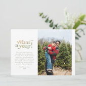 Wat een jaar Uitdagend jaar Feestdagenkaart (Staand voorkant)